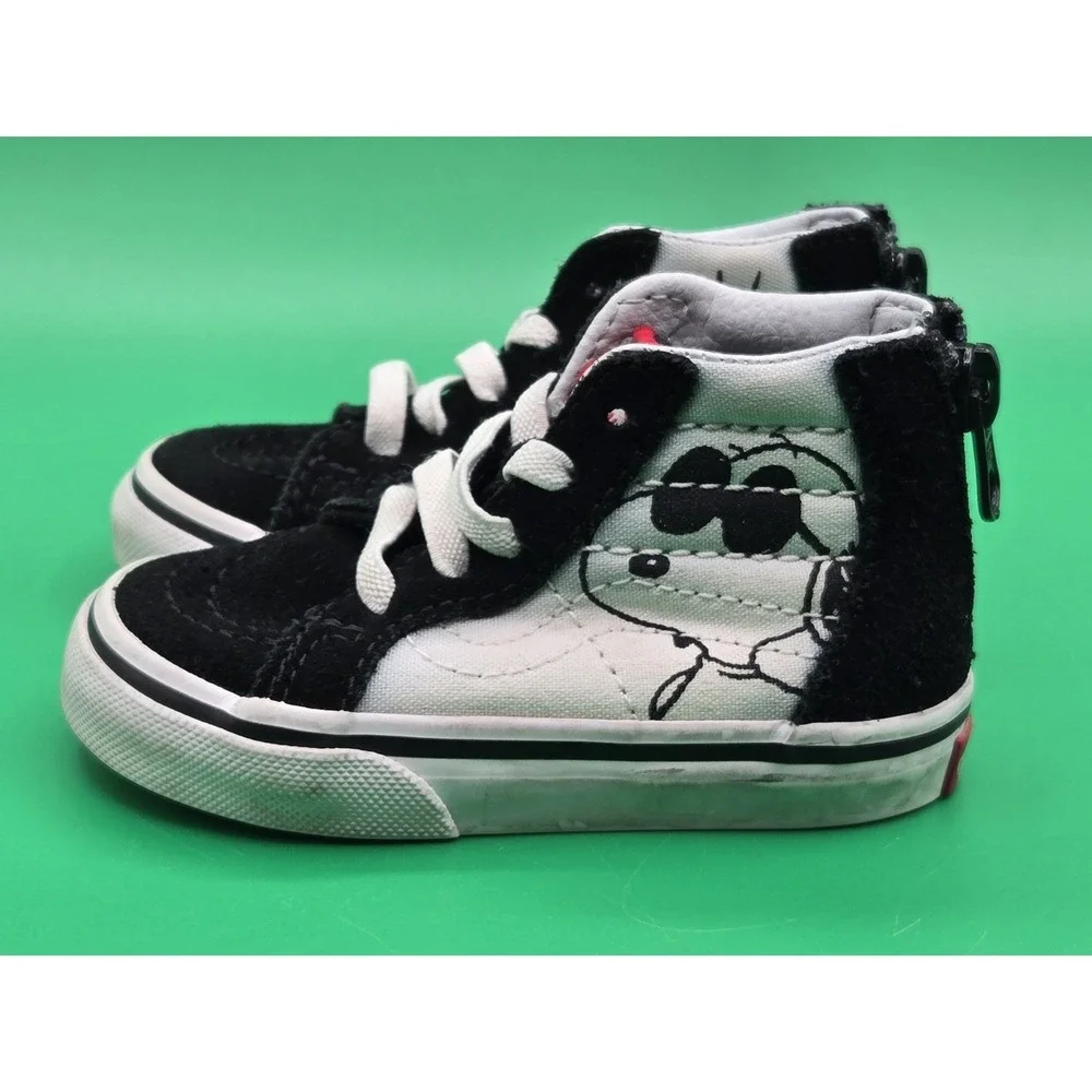 Vans x Peanuts SK8-Hi Sneaker - Joe Cool Snoopy Woodstock Black - Toddler 4.5 US